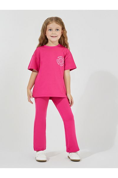 Styli Dropped Shoulder Oversized T-Shirt & Flared Leggings Set