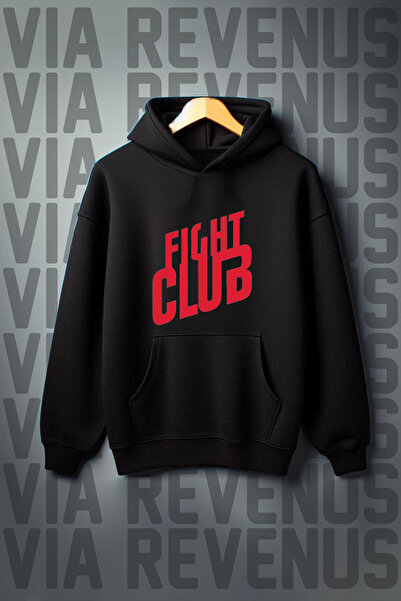 Vordevia Fight Club Štampano - 3 niti klokanski džep, O Oversize kroj K Sa ka...