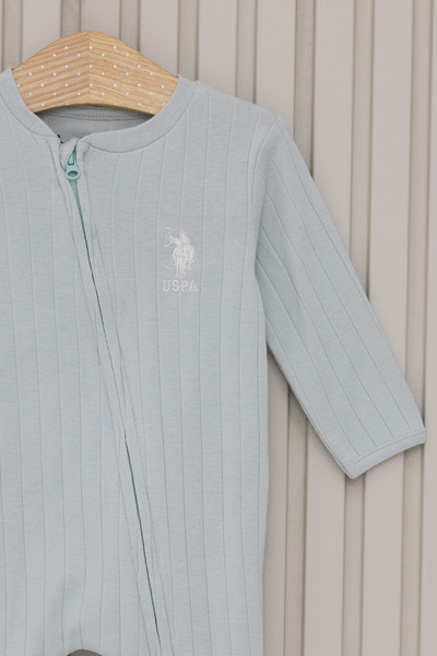 U.S. Polo Assn. U.S. Polo Assn بذلة أطفال باللون الأخضر المائي - بأكمام طويلة