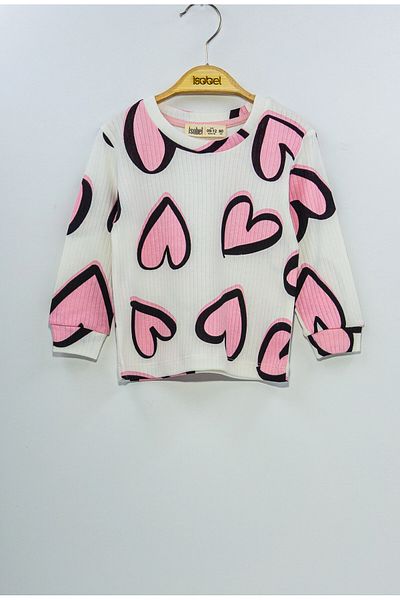 My Hanne 23222 Model Heart Patterned Pajama Set