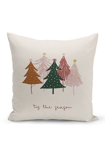Bertille Home New Year Series Double Sided Digital Printed Throw Pillow Case (Christmas Christmas Cushion Cover)