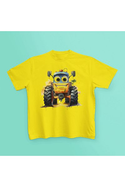 MAGORS Tricou pentru copii cu mânecă scurtă din bumbac cu decolteu și cu imprimeu drăguț