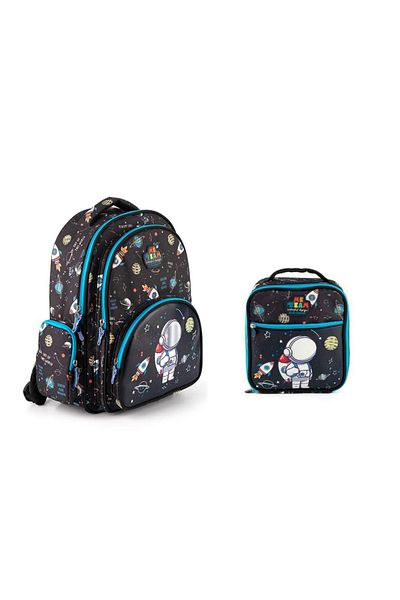 Me Çanta Geantă de școală primară cu model astronaut și cutie de prânz