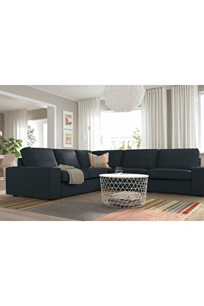 ERİZA KUANZA TAM KÖŞE KOLTUK, SİYAH, KETEN 900 KUMAŞ (280x280cm)