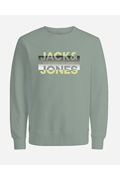 Jack & Jones Logo Baskılı Yuvarlak Yaka Sweatshirt