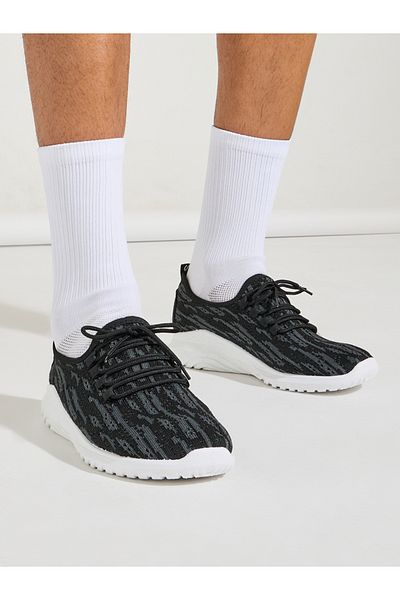 Styli Textured Elasticated Lace Running Shoes