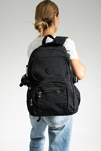 GP GUES POLO Unisex Okul Sırt Çantası Krinkıl Su Geçirmez Kumaş Büyük Boy Ortaokul Lise Üniversite cty-lbn-301