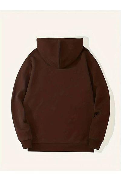 PALPİTO 4 As printed Unisex Brown Hooded Hoodie - Φούτερ με 3 νήματα