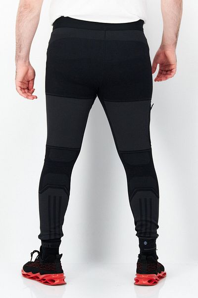 adidas Men Sportswear Fit Brand Logo Running Tights, Black