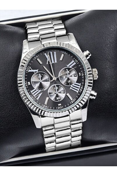 Leerybee Gümüş Renk Metal Kordon Erkek Kol Saati Özel Kutulu Arkadas Sevgili ...