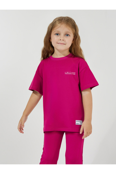 Styli Slogan Print Oversized T-Shirt & Flared Pants Set