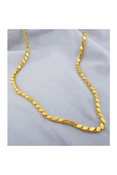 Genel Markalar Altın Kaplama Pullu Arpa Zincir 60 Cm