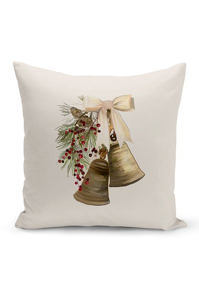 Bertille Home New Year Series Double Sided Digital Printed Throw Pillow Case (Christmas Christmas Cushion Cover)