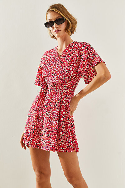 Bianco Lucci Rochie de damă cu guler dublu - cu pantaloni scurți, model nr: 60171009