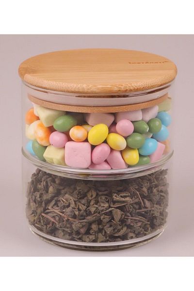 Bambum Tade 2 Layer Glass Storage Box