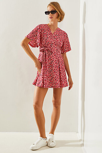 Bianco Lucci Rochie de damă cu guler dublu - cu pantaloni scurți, model nr: 60171009