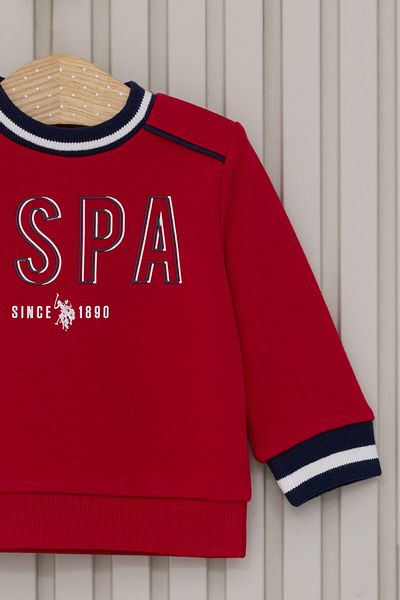 U.S. Polo Assn. Baby Boy Red 2 Piece Baby Set