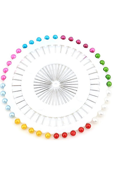 BİLKOD 4 Disk Büyük Başlı Toplu İğne 1 Disk  = 40 Adet Türban İğnesi Başörtü ...