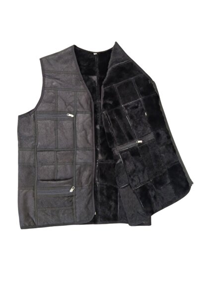 Butik İçi Kürklü Hakiki Deri yelek