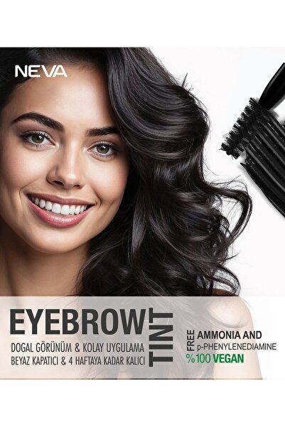 Neva 2'Lİ SET Kaş Boyası 1 SAF SİYAH + Kaş Açıcı Krem (vegan)