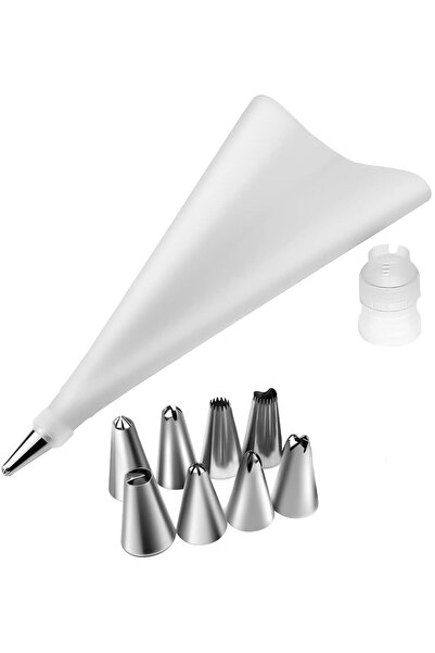 Factorial Krema Sıkma Seti Krema Sıkma Aparatı Döküm Kek Kalıbı Torba Ucu Mut...