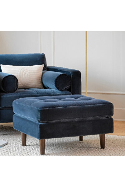 Decoraev Ürgüp Ahşap Ayaklı Dekoratif Puf