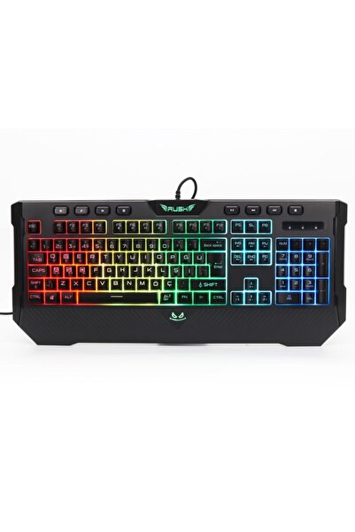 Rush Bomber Rk811 Rgb Aydınlatmalı Bileklikli Mekanik Hisli Gaming Oyuncu Klavyesi