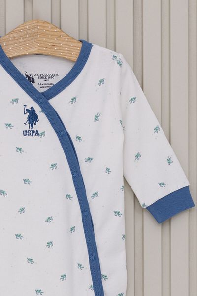 U.S. Polo Assn. Baby Boy Cream Jumpsuit