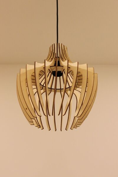 MayWood Dekoratif Ahşap Avize