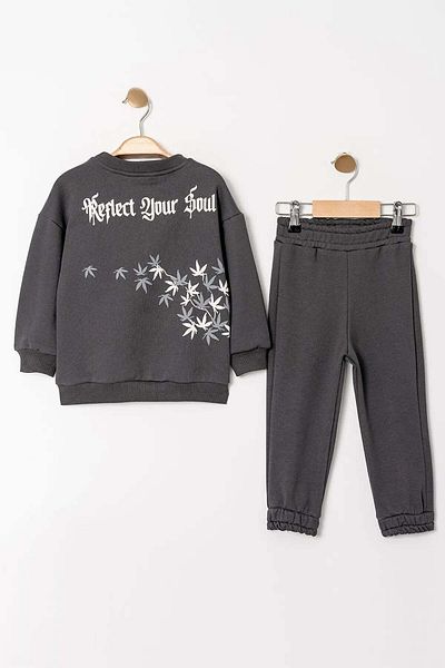 Gold Class Kidswear Boy's Tracksuit Set - 2 Pieces, Long Sleeve, Crew Neck, Diagonal