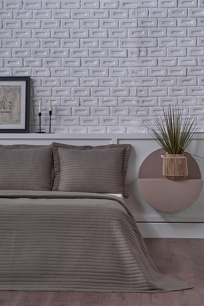 Doqu Home مفرش سرير أوتو مزدوج - رمادي غامق