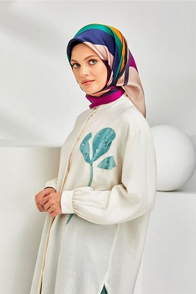 Armine Σειρά Nostalgia Tivil μεταξωτό φουλάρι 100% Pure Silk 8301 84