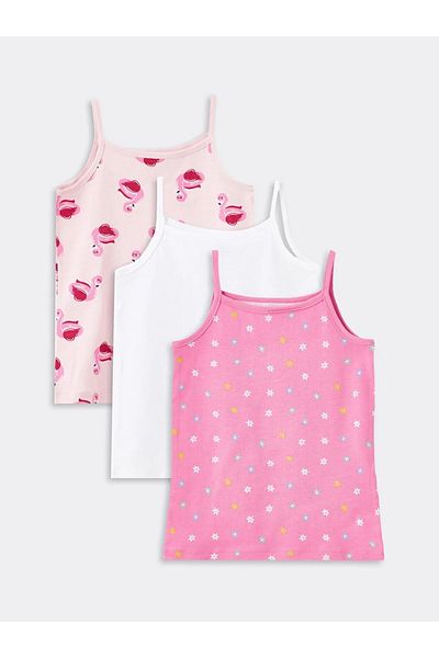 LC Waikiki LCW Baby - 3-Piece Square Collar Undershirt Set for Baby Girl