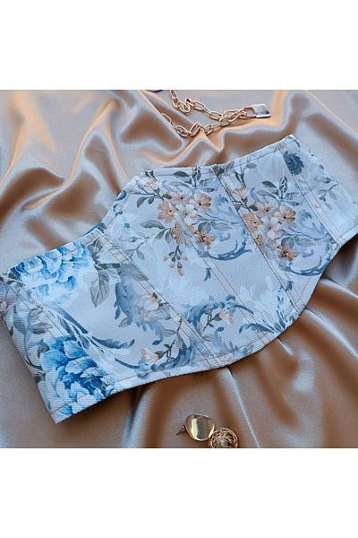 Alessia Underwire Vintage Floral Patterned Waist Corset
