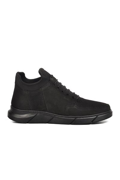 AYAKMOD Ανδρικές μπότες 726 Model Black Nubuck - Γνήσιο δέρμα