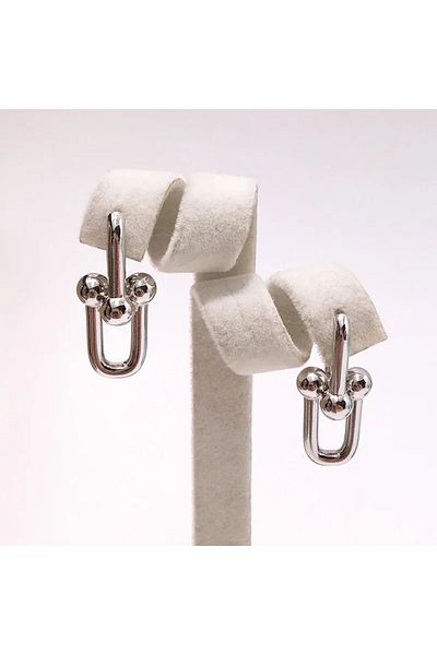 neslyaccessories أقراط تيفاني موديل ستيل - تصميم أنيق وبسيط