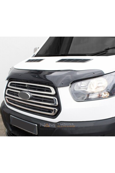 NamTuning Ford Transit Kaput Rüzgarlık Deflektör Kaput Koruma 2014 ve üzeri Parlak Siyah