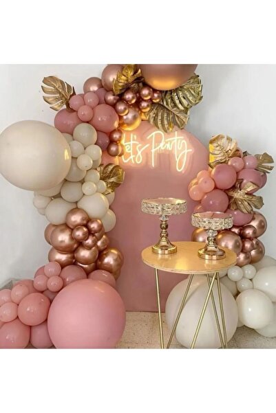 Çemrek Süs Parti Набір з 100 штук ланцюжків для повітряних кульок з рожевого ...