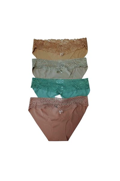 Vanilya Secret Γυναικεία εσώρουχα Laser Cut Lace 4 Συσκευασία