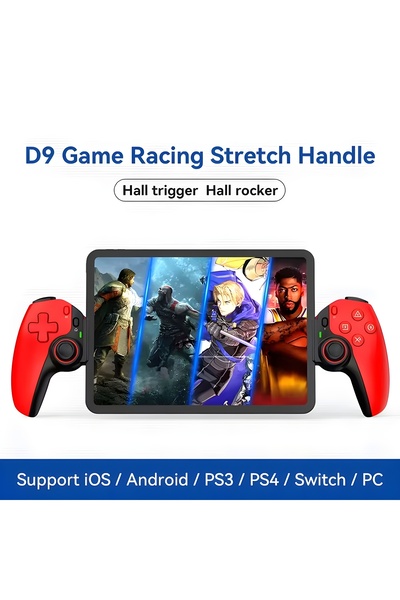 MEGAMUS D9 RGB ışıklı oyun cep telefonu Gamepad ile Turbo/6-axis Gyro/Android IOS PS3 PS4 PC