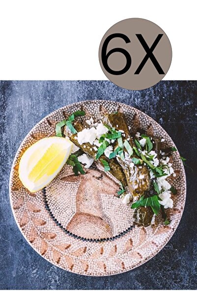 Bonna Porselen Mezopotamya Geyik Gourmet Düz Tabak 19 Cm 6'lı Takım S-mt-mzpbgrm19dz