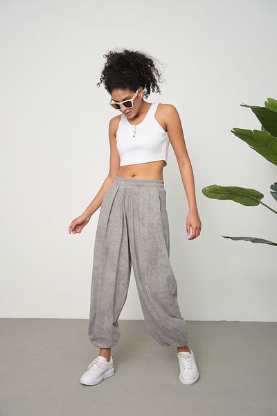 ESPİNA Cupra Fabric Women's Shalwar Trousers - Pocketed and Flowy
