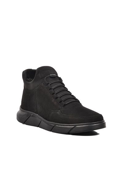 AYAKMOD Ανδρικές μπότες 726 Model Black Nubuck - Γνήσιο δέρμα