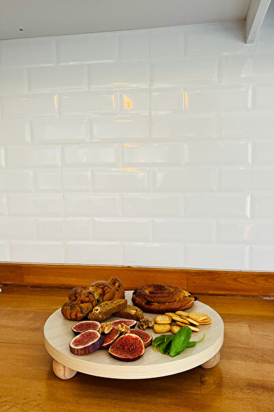 justwood 3-piece Mdf Plate Large Presentation Set with Beech Legs