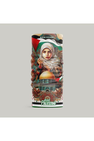 Bike And Art Unisex Outdoor Camping Baf Mask - Palestine Printed, Neck Collar Buff Biker Cyclist