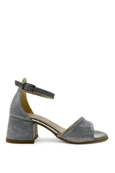 Tuğba Ortopedi 788 Srebrne cipele za večernju haljinu sa petom za devojčice S...