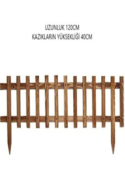 Aşkın Parti Evi 2 Adet Ahşap Bahçe Çiti 25 X 120 Cm Bahçe Dekoru