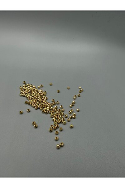 Egem aksesuar 4 Mm Metal Yuvarlak Ara Aparatı Gold 200 Adet Takı Malzemeleri