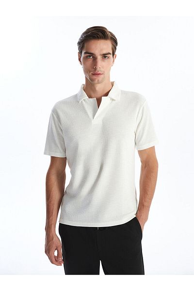 LC Waikiki Lcw Resort Collar Short Sleeve T-Shirt for Men