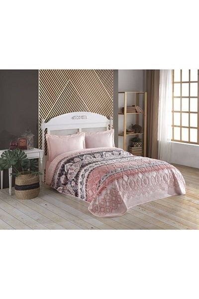 Kristal Double Mirza Salmon - Crown Crystal Blanket